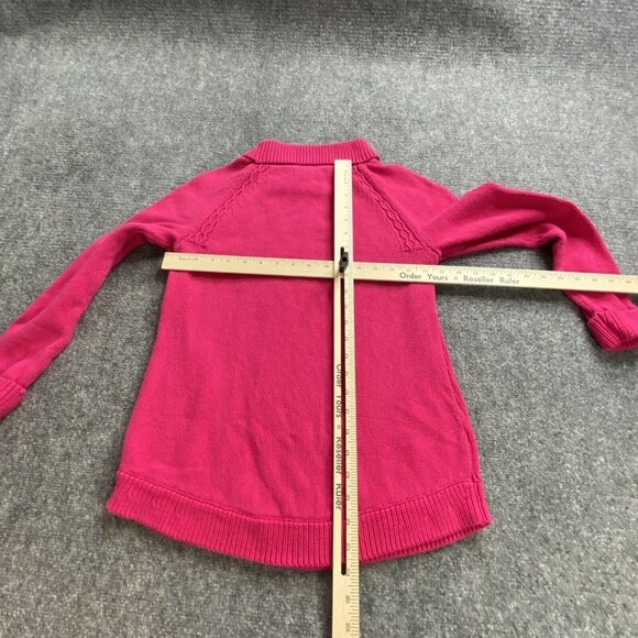 Talbots Sweater Womens M Petite Pink Cable Knit Pullover Barbiecore Cuff Sleeves - Picture 6 of 10